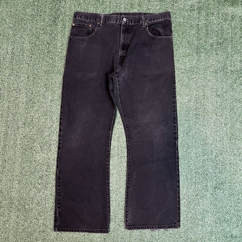 Levi's 517 Boot Cut 38x30 Men's Black Denim Wide Leg Western Cowboy Fit Grunge